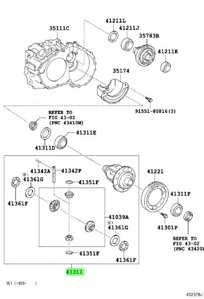 New OEM Part Genuine TOYOTA Lexus Front Differential Case 41301-33101 41301331010