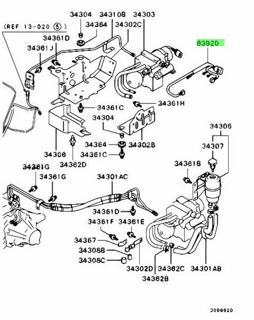 Genuine Mitsubishi Lancer Evo CT9A AYC Harness MR5800480