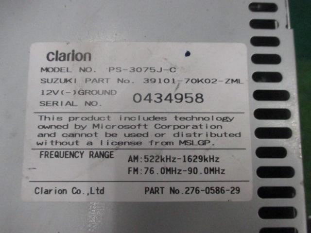 SUZUKI Wagon R / MH23S genuine variant audio clarion PS-3075J-C5