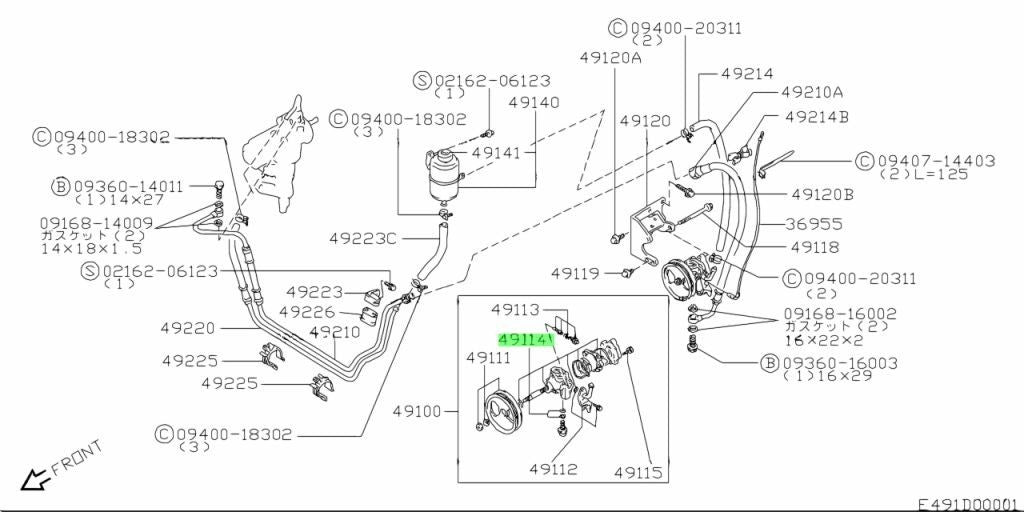 SUZUKI Escudo Jimny Vitara Power Steering Seat RepairPart 49114-60A00 4911460A002