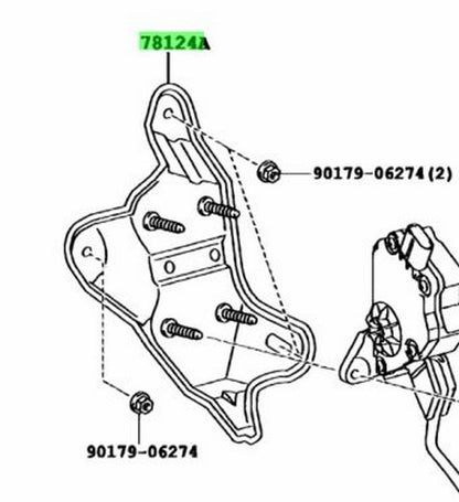 TOYOTA LEXUS RX270/350/450H Accelerator Pedal RodBracket Replacement 78124-480301