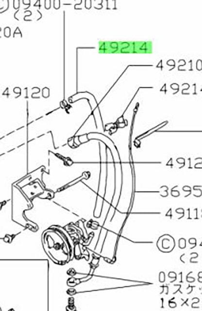 OEM Genuine SUZUKI Jimny Power Steering Suction Hose Part 49214-82C00 4921482C002