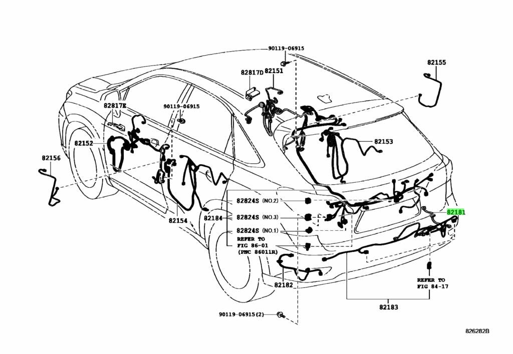 Genuine Toyota Lexus RX Luggage Room Wire No.1 Cold Weather 82181-480701