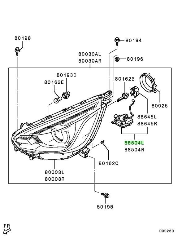 8301D473 Mitsubishi Control unitheadlamp 8301D473, New Genuine OEM Part