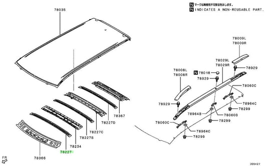 NEW Genuine Mitsubishi Roof Bow OEM 5290F6650