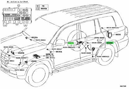 Genuine Toyota Land Cruiser LX Height Control Sensor Set 89407-60031 89408-600201