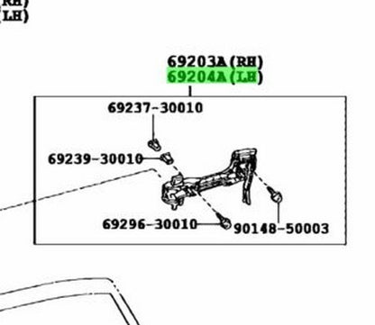 Genuine TOYOTA LEXUS RX270/350/450H Rear Door Outside HandleFrame LH 69204-480411