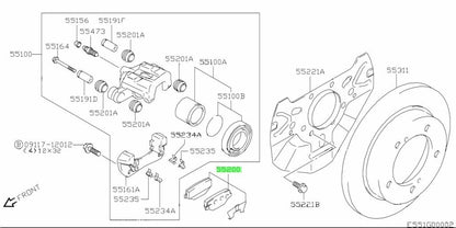 55200-81A31-000 Suzuki Pad set,disc brake 5520081A31000, New Genuine OEM Part0
