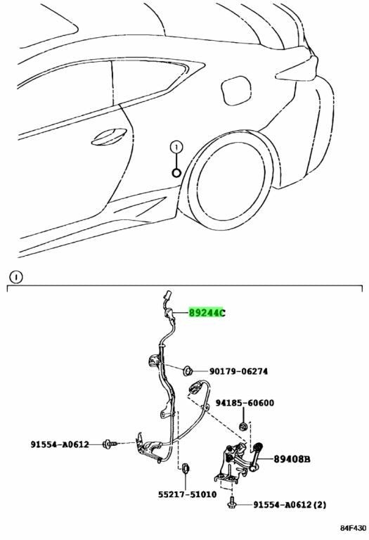 Genuine TOYOTA Lexus GSF RCF Absorber Control WireHarness 89244-24010 89244240101