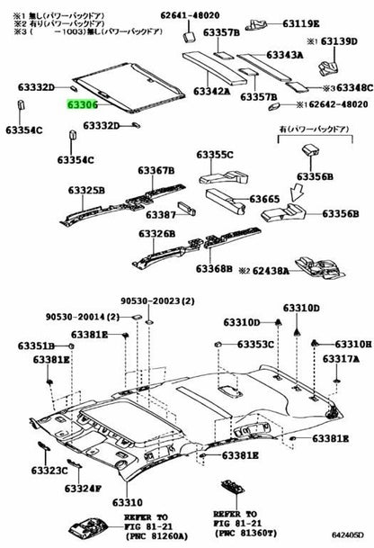 Genuine TOYOTA LEXUS RX270/350/450H Sunshade Trim Moon Roof Ivory 63306-48150-A00