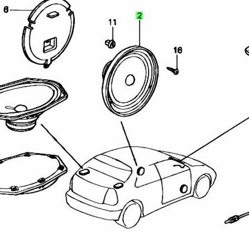Genuine Honda 160mm Single Speaker Assembly OEM 39120-S04-A011