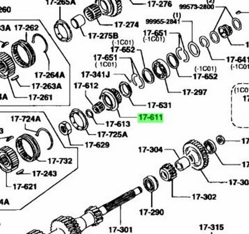 MAZDA RX-7 SPIRIT R MT5 FD3S GEAR,OVER TOP R513-17-610B1