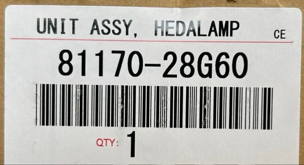 OEM Genuine Toyota Voxy ZRR80G ZRR85G UNIT, HEADLAMP, LH 81170-28G601
