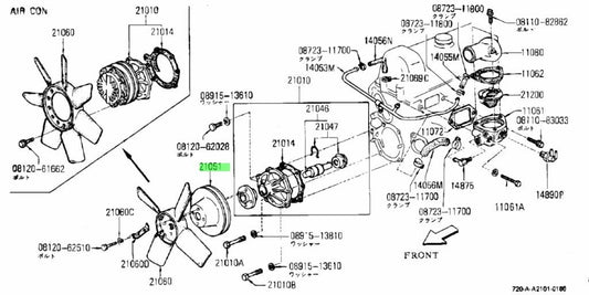 OEM Genuine Nissan Fan & Water Pump Pulley Datsun Truck Silvia 21051-21001 NEW1