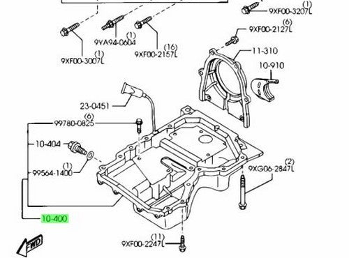 Genuine Mazda MX-5 Miata NC Oil Pan OEM LFE2-10-400A1