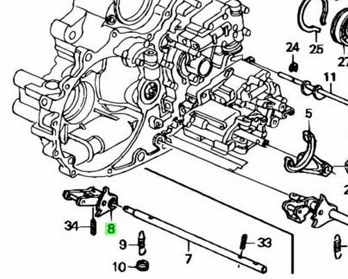 OEM HONDA LEVER COMP., DETENT Civic EG6 Del Sol 24420-P24-J001