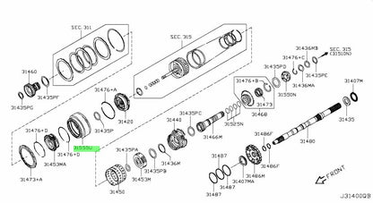 Genuine Nissan Forward Brake Hub Assembly 31555-1XJ0A1