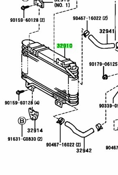 Toyota Genuine OEM Cooler Assy Oil 32910-601402