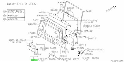 83930-65D01-5PK Suzuki Garnish,rr lic plate 8393065D015PK, New Genuine OEM Part1