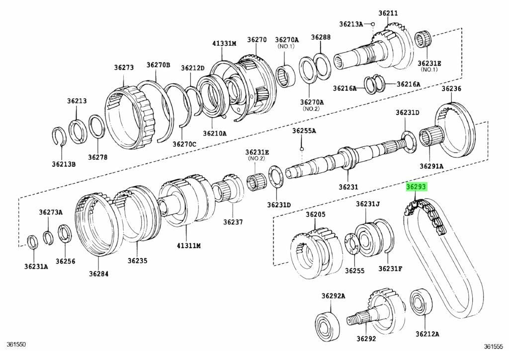 OEM Genuine Toyota CHAIN, TRANSFER FRONT DRIVE Lexus GX460 Hilux 36293-35050 NEW