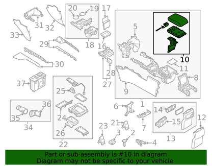 OEM Armrest Assembly / Console Armrest Genuine Mazda CX-5 K1236445002