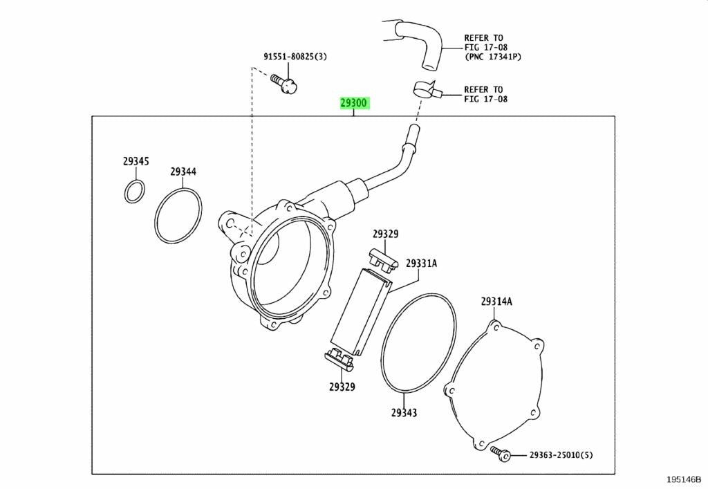 Toyota Genuine 2930031011 Pump Assy Vacuum 29300-31011 OEM1