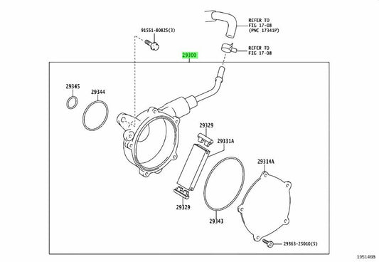 Toyota Genuine 2930031011 Pump Assy Vacuum 29300-31011 OEM1