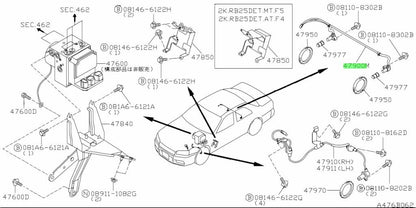 OEM Genuine Nissan SENSOR ASSEMBLY ANTI SKID REAR Skyline R34 47900-6L110 NEW2