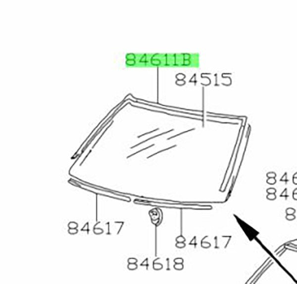 OEM Genuine Suzuki Cappuccino Windshield Upper Moulding WindowShield 84611-80F001