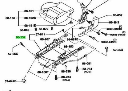 OEM MAZDA Seat ADJUSTER NO.3 RX-7 FD3S F100-88-1521