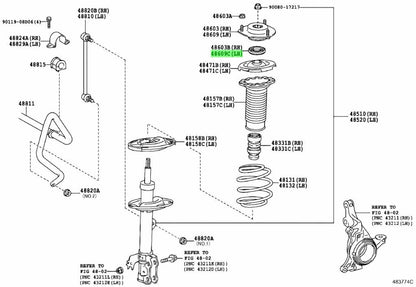 GENUINE Toyota Lexus OEM Front Suspension Strut Mount Bearing 90903-63014 SET1