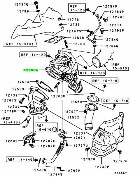Genuine Mitsubishi Lancer Evo CT9A 4G63 Turbocharger Assembly 1515A0591