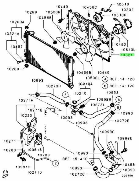 OEM SHROUD,COOLING FAN Genuine Mitsubishi Lancer Evolution X 1091A081
