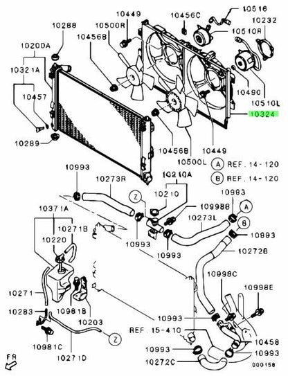 OEM SHROUD,COOLING FAN Genuine Mitsubishi Lancer Evolution X 1091A081