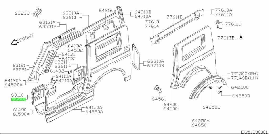 OEM Genuine Suzuki Jimny Samurai FrontPanel Assembly RadiatorSupport 63510-70A010