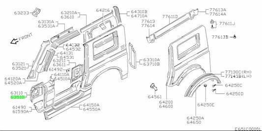 OEM Genuine Suzuki Jimny Samurai FrontPanel Assembly RadiatorSupport 63510-70A010