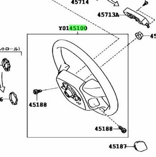 OEM Toyota Land Cruiser Prado 150 Wood Leather Steering Wheel 45100-60691-E11