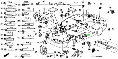 OEM Honda Integra DB8 DC2 Passenger Door Wire Harness 32752-ST7-9120