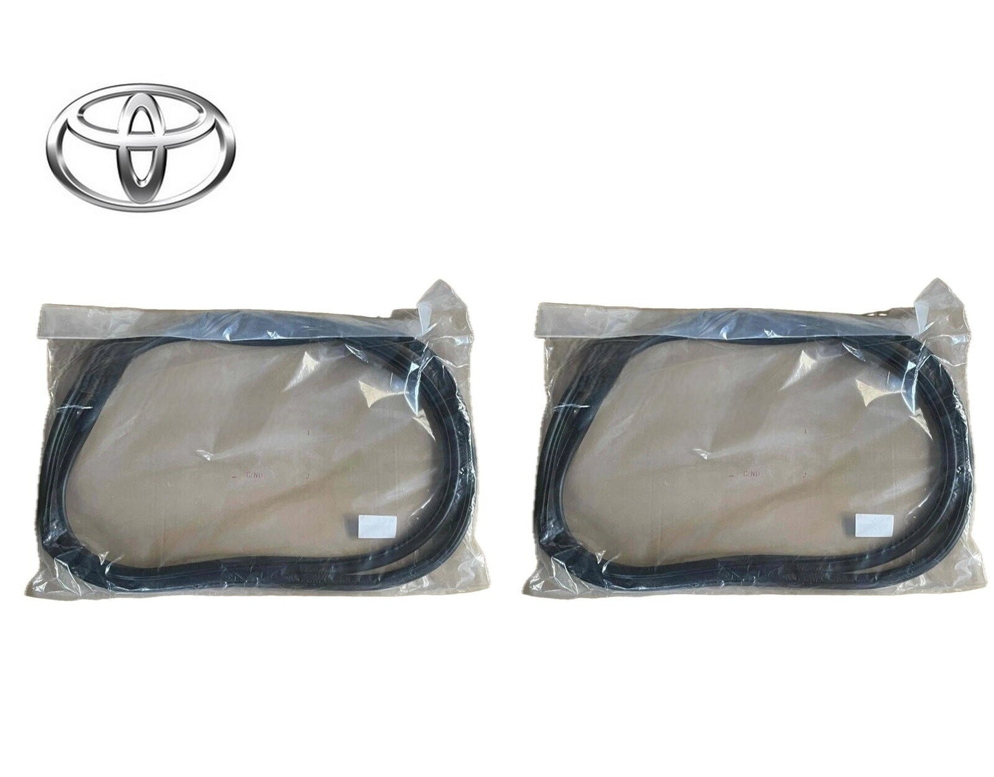 Genuine Toyota Front Door Weatherstrip Pair 67861-12470 67862-12470 Corolla OEM0