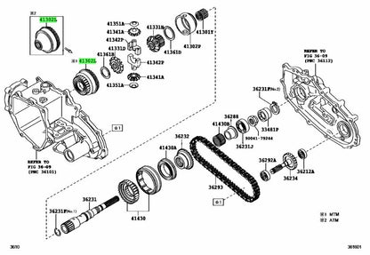 Toyota Rush J210E Diff Case Set 41302-87401 41312-87404 Cami J102E Lite Ace OEM1