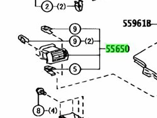 Lexus RX270/350/450 InstrumentPanel RegisterAssembly No.1 DkBrown 55650-48070-E02