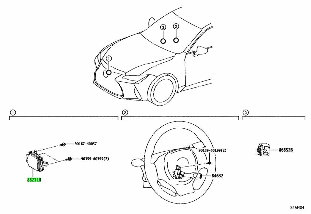 OEM Genuine TOYOTA Lexus Millimeter Wave Radar SensorAssy 88210-62020 88210620201