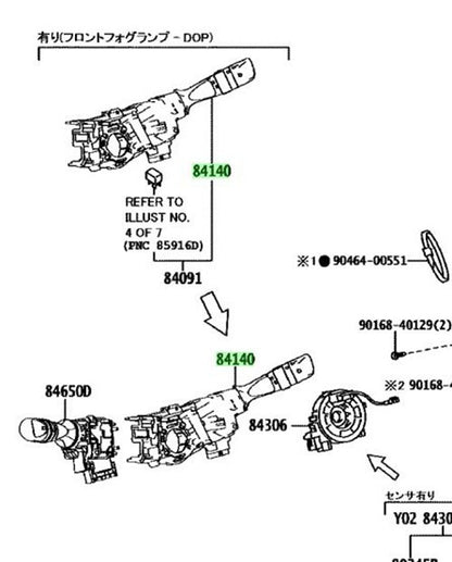 OEM SWITCH ASSY HEADLAMP DIMMER Genuine Toyota HiAce Van 200 GDH206V 84140-264001