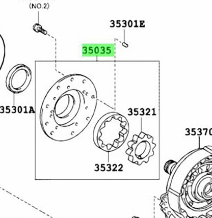 Genuine Toyota Lexus AT Front Oil Pump Gear Body Assembly 35035-33042 35035330421