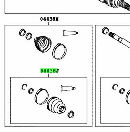 OEM Toyota Lexus LH Front DriveShaftInboard Joint BootKit 04438-48140 04438481401