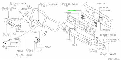 Genuine Suzuki Jimny JA11C JA11V JB31W Front Grille Mesh 72115-57C10 7211557C100