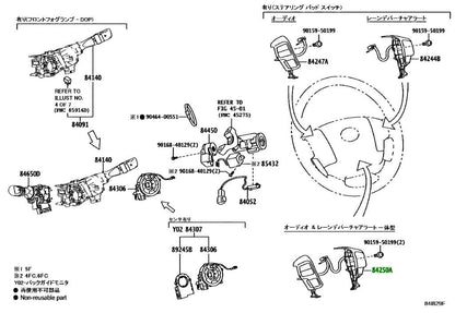 Genuine Toyota Hiace GDH201V Steering Pad Switch Assy w/ LDA OEM 84250-V30200