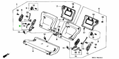 OEM Honda Civic EG EG6 82230-SR3-003 Rear Seat Adjuster Genuine0
