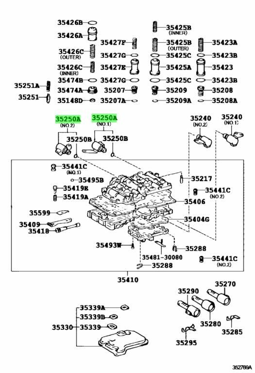 OEM Genuine TOYOTA Lexus Transmission Solenoid Assembly 35250-50010 35250500101