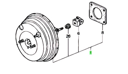 OEM POWER SET, MASTER (8"+9") Honda Genuine CR-V LA-RD4/RD5 01469-S9A-000